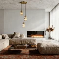 Lampa wisząca LIRA 3, złota, kryształowe klosze LP-2024/3P GD Light Prestige