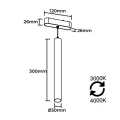Reflektor Magnetic Slim Flow 8W CCT biały LP-670-MAG SLIM 8W CCT WH Light Prestige