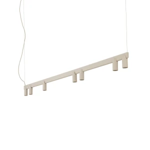 Lampa wisząca FOURTY LINE LED 8W + 7xGU10 beżowa 12294 Nowodvorski