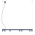 Lampa wisząca FOURTY LINE LED 8W + 7xGU10 granatowa 12293 Nowodvorski