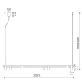 Lampa wisząca FOURTY LINE LED 8W + 7xGU10 granatowa 12293 Nowodvorski
