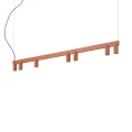 Lampa wisząca FOURTY  LINE LED 8W + 7xGU10 terakota 12423 Nowodvorski