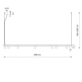 Lampa wisząca FOURTY  LINE LED 8W + 8xGU10 terakota 12424 Nowodvorski