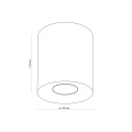 ORION M WHITE LAMPA SUFITOWA 1XGU10  IP44 11186 TK Lighting