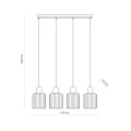 SIERRA WOOD LAMPA WISZĄCA 4XE27 11802 TK Lighting