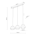 KALUM WOOD LAMPA WISZĄCA 3XE27 11810 TK Lighting