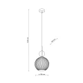 SOPHIA BIG GREEN COGNAC LAMPA WISZĄCA 1XE27 10930 TK Lighting