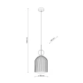 SOPHIA BIG GREEN COGNAC LAMPA WISZĄCA 1XE27 10776 TK Lighting