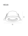 Lampa Wpustowa HELIOS H0144 Maxlight