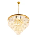 Lampa wisząca SPLENDORE 80 cm - żyrandol złoto-kryształowy DN915-80P Step into Design