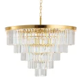 Lampa wisząca SPLENDORE 80 cm - żyrandol złoto-kryształowy DN915-80P Step into Design