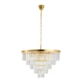 Lampa wisząca SPLENDORE 80 cm - żyrandol złoto-kryształowy DN915-80P Step into Design