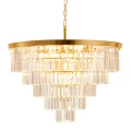 Lampa wisząca SPLENDORE 80 cm - żyrandol złoto-kryształowy DN915-80P Step into Design