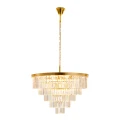 Lampa wisząca SPLENDORE 80 cm - żyrandol złoto-kryształowy DN915-80P Step into Design