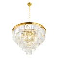 Lampa wisząca SPLENDORE 80 cm - żyrandol złoto-kryształowy DN915-80P Step into Design