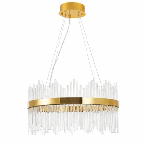 Lampa wisząca HESTIA 60 cm – żyrandol LED, złoty połysk ST-4999-60 mirror gold Step into Design