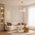 Lampa wisząca HESTIA 60 cm – żyrandol LED, złoty połysk ST-4999-60 mirror gold Step into Design