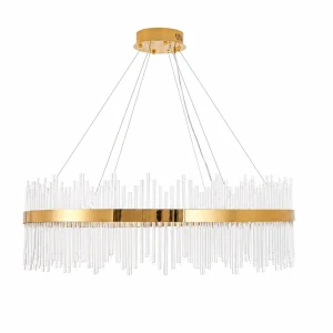 Lampa wisząca HESTIA 100 cm – żyrandol LED, złoty połysk ST-4999-100 mirror gold Step into Design