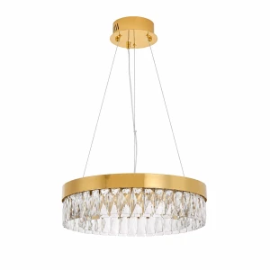 Lampa wisząca ALEXIS 40 cm - żyrandol złoty kryształowy ST-8876P-40 mirror gold Step into Design
