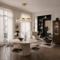 Lampa wisząca ALEXIS 60 cm - żyrandol złoty kryształowy ST-8876P-60 mirror gold Step into Design