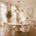 Lampa wisząca ALEXIS 60 cm - żyrandol złoty kryształowy ST-8876P-60 mirror gold Step into Design