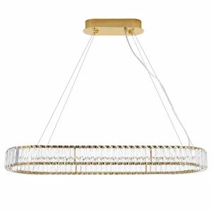 Lampa wisząca ADONIS 100 cm - żyrandol złoty z kryształami ST-8877P-100 Step into Design