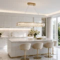 Lampa wisząca ADONIS 100 cm - żyrandol złoty z kryształami ST-8877P-100 Step into Design