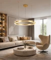 Lampa wisząca ARKADIA LED 80 cm - złoty połysk ST-6376-80 mirror gold Step into Design