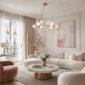 Lampa wisząca CHIC-9, biało złota 75 cm ST-DL-2969P-9 Step into Design