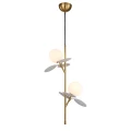 Lampa wisząca CHIC-2 pionowa złoto biała 26 cm ST-DL-2969P2 Step into Design
