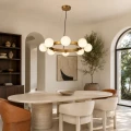 Lampa wisząca MOLECULA 60 cm złoto szczotkowane NOW-10882-60 gold Step into Design