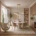 Lampa wisząca MOLECULA LINE 100 cm biało złota NOW-10883P8 Step into Design