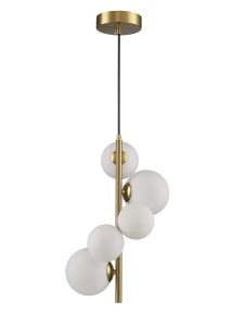 Lampa wisząca MOLECULA 38 cm biało złota pionowa NOW-10883P3 Step into Design