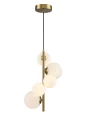 Lampa wisząca MOLECULA 38 cm biało złota pionowa NOW-10883P3 Step into Design