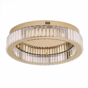 Plafon ledowy APOLLO 50 cm - złoty plafon LED, kryształowy ST-8876W-50 Step into Design