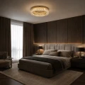 Plafon ledowy APOLLO 50 cm - złoty plafon LED, kryształowy ST-8876W-50 Step into Design