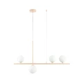 Lampa wisząca MODERNO 80 cm - kremowa z białymi kloszami DN1506 beige Step into Design