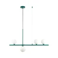 Lampa wisząca MODERNO 80 cm - szmaragdowa z białymi kloszami DN1506 green Step into Design