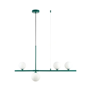 Lampa wisząca MODERNO 80 cm - szmaragdowa z białymi kloszami DN1506 green Step into Design