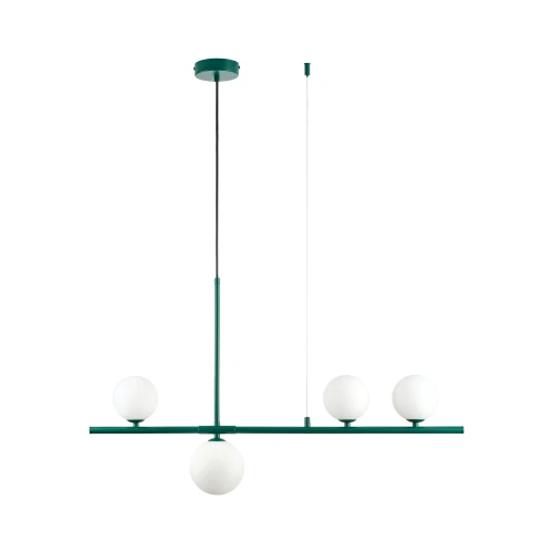 Lampa wisząca MODERNO 80 cm - szmaragdowa z białymi kloszami DN1506 green Step into Design