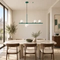 Lampa wisząca MODERNO 80 cm - szmaragdowa z białymi kloszami DN1506 green Step into Design