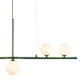 Lampa wisząca MODERNO 80 cm - szmaragdowa z białymi kloszami DN1506 green Step into Design