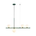 Lampa wisząca MODERNO 80 cm - szmaragdowa z białymi kloszami DN1506 green Step into Design