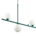 Lampa wisząca MODERNO 80 cm - szmaragdowa z białymi kloszami DN1506 green Step into Design