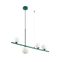 Lampa wisząca MODERNO 80 cm - szmaragdowa z białymi kloszami DN1506 green Step into Design