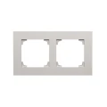 Ramka podwójna SIMON 55 kolor aluminium mat TR2/143