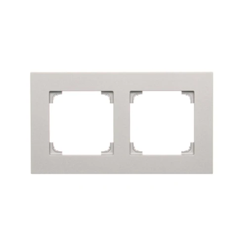 Ramka podwójna SIMON 55 kolor aluminium mat TR2/143