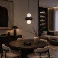 Lampa wisząca MARBLE biało-czarna 1*E27 344533 Goldlux