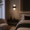 Lampa wisząca MARBLE biało-czarna 1*E27 344533 Goldlux