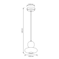Lampa wisząca MARBLE złoto-czarna 1*E27 344540 Goldlux